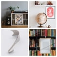 thumbnail image 3 of QIFULL 20Pcs Plated Silver Picture Rail Hooks Zinc Alloy S Shaped Rail Hanging Hooks for Home Gallery and Exhibition Use, 3 of 8
