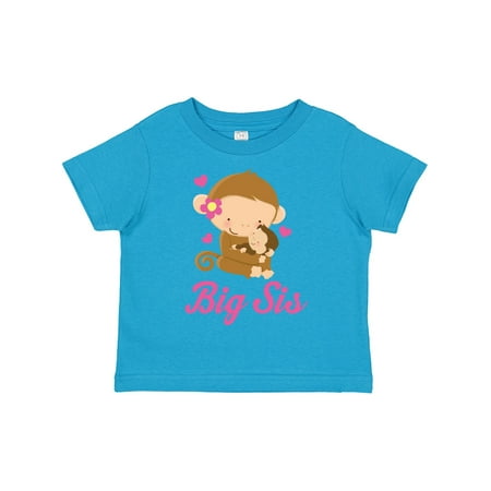 

Inktastic Big Sis Monkeys Gift Toddler Toddler Girl T-Shirt