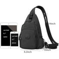 thumbnail image 3 of Mini Backpack for Women Purse Convertible Shoulder Bag Anti-theft Travel Bag Small Casual Daypack Sling Bag(Black), 3 of 6
