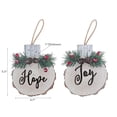 thumbnail image 2 of Christmas Flat Wood Log Ornament - Set of 4, 2 of 3