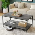 thumbnail image 7 of Modern 2-Tier Coffee Table with Storage - Industrial Living Room Table, 7 of 7