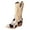 Off-White, variant on Women's Western Cow Print Pull On Cowgirl Knee High Boots Block Heel Booties