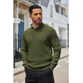 thumbnail image 5 of COOFANDY Men's Quarter Button Sweater Henley Knit Pullover Sweater Lightweight Casual Long Sleeve Sweaters, 5 of 10