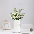 thumbnail image 1 of Plastic Imitation Glazed Vase for Home Decor, Modern Flower Arrangement Vase, Decorative Vase for Living Room, TV Cabinet, Tabletop, Mantel, Centerpiece, Farmhouse and Office Desk Decor, 1 of 6