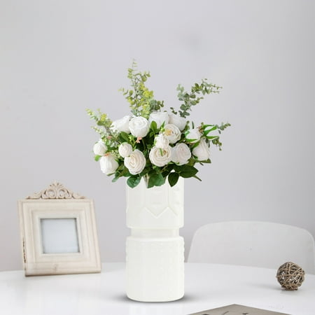 Pxyqht Plastic Decorative Vase for Flower Arrangement Home Decor  Stylish Accent for Living Room and TV Cabinet Durable and Versatile Design