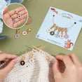 thumbnail image 3 of 20 Pcs Flat Round Stitch Markers Enamel Alloy Crochet Stitch Marker Charms Lobster Claw Clasps Locking for Weaving Sewing Accessories Jewelry, 3 of 6