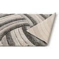 thumbnail image 3 of Well Woven Tilly Grey Geometric Stripes Thick Soft Plush 3D Textured Shag Area Rug, 3 of 8