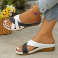 thumbnail image 5 of Dakaela Orthopedic Sandals for Women 2026 Wedge Platform Strappy Open Toe Summer Dressy Walking Slides Shoes with Arch Support Size 6-10 Black, 5 of 8