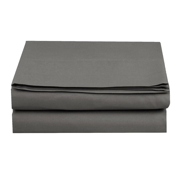 1500 Collection Flat Sheet Soft Microfiber Top Sheet - All Colors, King Size, Grey