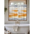 thumbnail image 6 of Burnt Orange Grey Ombre Kitchen Curtains 54 Inches length, Abstract Art Oil Painting Modern Window Treatment Curtain Drapes, Thermal Insulated Drapes for Basement Hotel RV, 42"x54", 2 Panels, 6 of 7