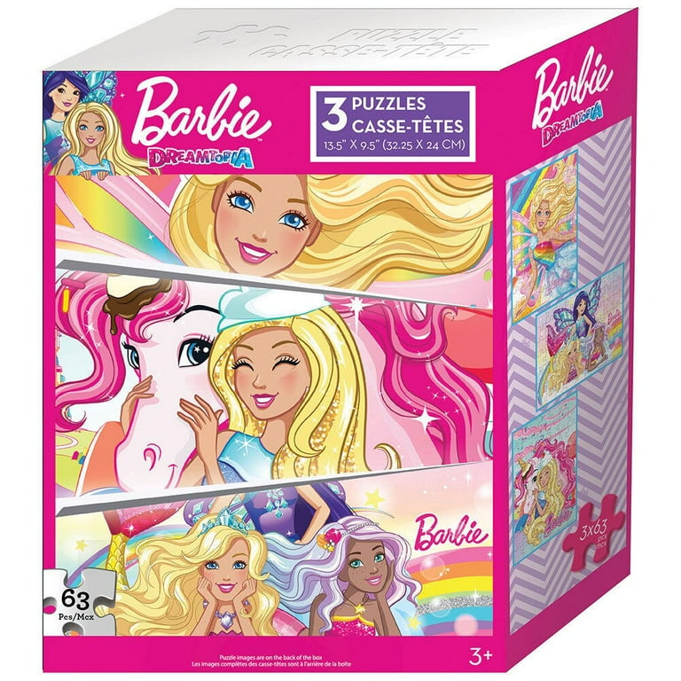 Barbie 3-Pack Puzzle (3 X 63Pcs) - Walmart.com