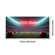 Vintage Style Football Themed Banner with Touch Down Text, Ideal for Football Parties, Sports Events, Fan Gatherings, Photo Backdrops, and Home Decorations