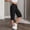 *Black, variant on Women's Elastic Back Waist Knee Length Cargo Shorts,Casual Button Flap Pants with Pockets Navy,Womens Plus S