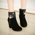 thumbnail image 5 of Herrnalise High-heeled Rhinestone Short Boots Women's Wedding Boots,clearance under 10, 5 of 7