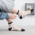 thumbnail image 2 of Fuzoiu Cartoon Birds & Flowers Print Adult Socks, Crew Moisture-wicking Socks, Unisex Cushion Crew Socks,Casual Sports Ankle Socks, 2 of 7