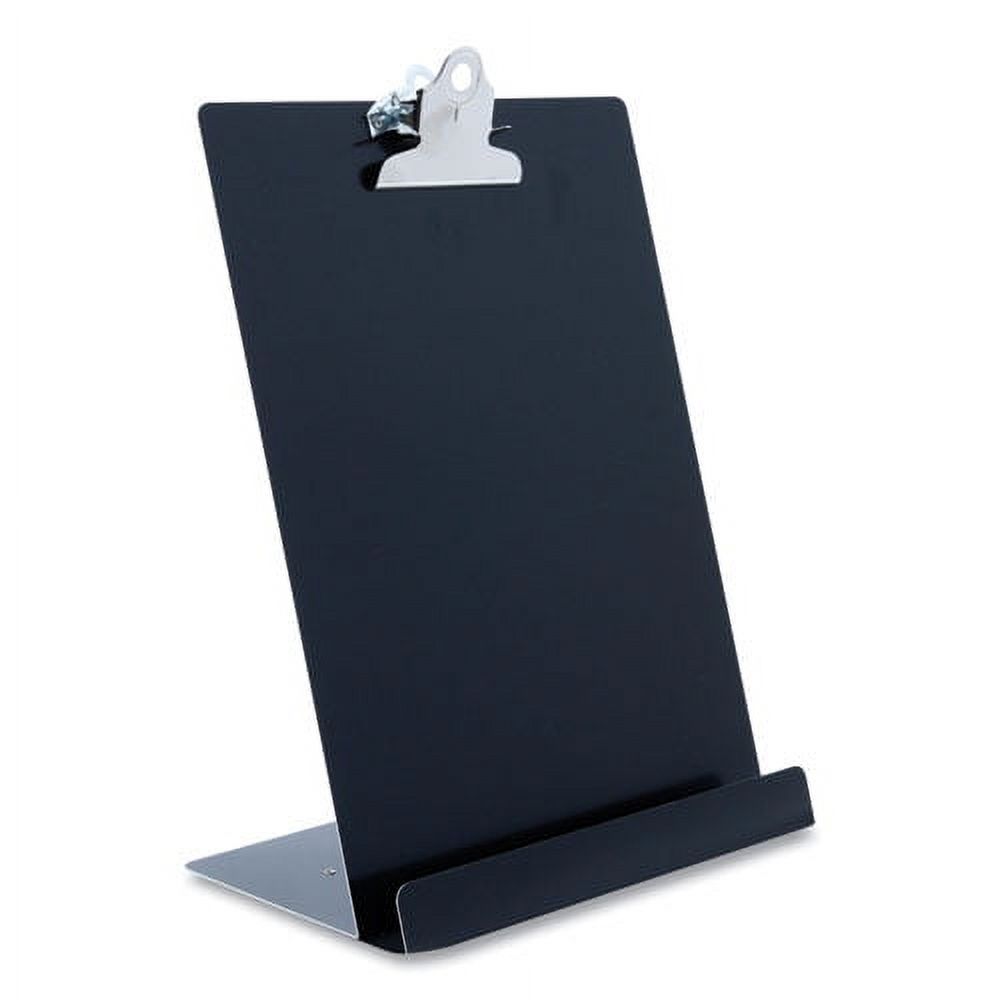 Free Standing Clipboard and Tablet Stand, 1" Clip Capacity, Letter Size: Holds 8.5 x 11 Sheets, Black | Bundle of 2 Each