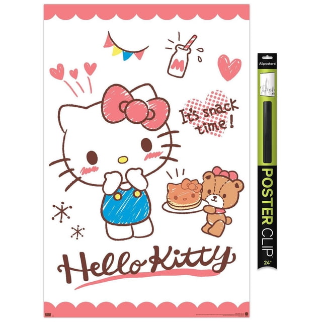 Hello Kitty: 25 Snack Time - Kitty Pancakes Wall Poster, 22.375" x 34" Framed