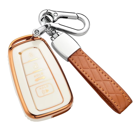 for Toyota Key Fob Cover, for Camry RAV4 Highlander Avalon C-HR Prius Corolla GT86 Key fob case Premium Soft TPU Full Cover Protection Smart Key Holder
