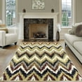 thumbnail image 1 of Zigzag Modern Chevron Indoor Area Rug by Blue Nile Nills - 8' x 10', Red, 1 of 5