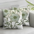 thumbnail image 3 of Comfy' Throw Pillow Covers  Light Green Flower Farmhouse Pillow Case Accent Tulip Rose Floral Watercolor Decor Square Pillowcases for Living Room Tent Playroom, 3 of 7