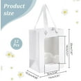 thumbnail image 2 of 12 bolsas de regalo de papel kraft con ventana transparente de 7,9 x 5,9 x 4,1 pulgadas, bolsas de regalo de papel con asas, bolsas de papel para compras., 2 of 9