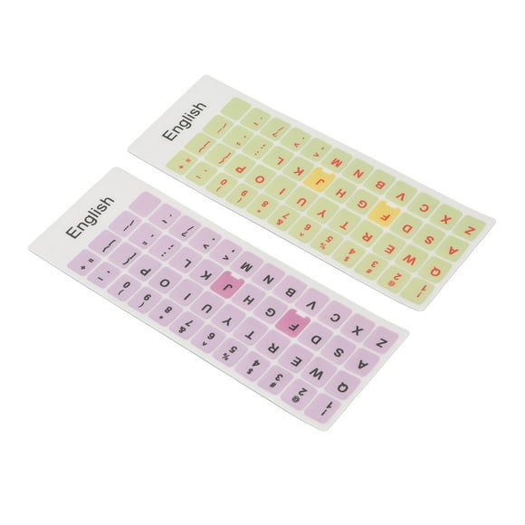 Keyboard Stickers, English Language PVC Keycaps Stickers with Coating for 10in to 17in Laptop PC Keyboards
