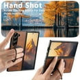 thumbnail image 5 of Case for Samsung Galaxy Z Fold 7, PU Leather + PC Frame, Compatible with MagSafe, Magnetic Rotating Stand, Ultra Slim Shockproof Anti-Scratch Protective Cover, for Men and Women, Brown, 5 of 5