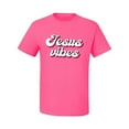 thumbnail image 2 of Wild Bobby Jesus Vibes Inspirational/Christian Men Graphic Tee, Neon Pink, XX-Large, 2 of 6