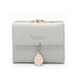 thumbnail image 1 of Cartera Corta De Cuero Pu Con Hoja / Hebilla Para Mujer Xtellar gris, 1 of 4