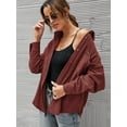 thumbnail image 2 of Womens Corduroy Button Down Casual Long Sleeve Shirt Jacket Oversized Blouses Tops, 2 of 8