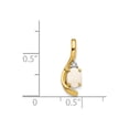 thumbnail image 2 of Natural Opal Pendant Necklace 1/3 Carat (Ctw) in 14K Yellow Gold with Chain for Women, 2 of 5