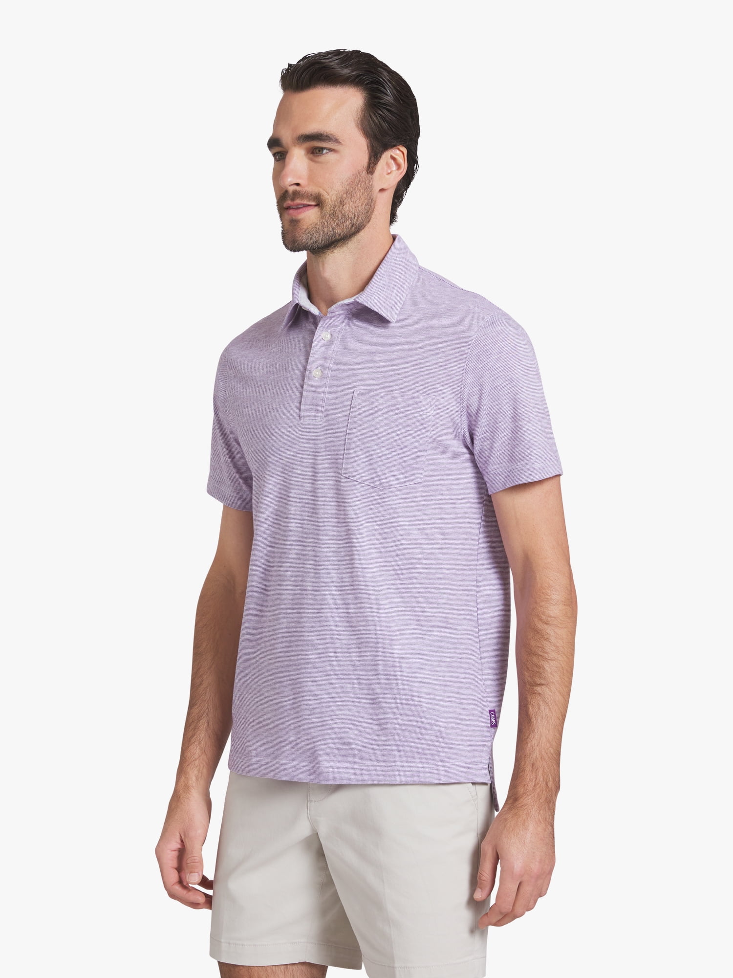 Chaps Men's and Big Men's Harbor Side Slub Short Sleeve Polo Shirt, Sizes S-3XL