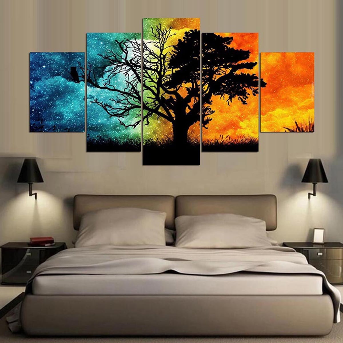 Large Size 5 Pcs Frameless Canvas Prints Pictures, Morden Abstract ...