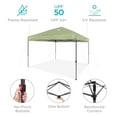 thumbnail image 5 of Best Choice Products 10x10ft Easy Setup Pop Up Canopy w/ 1-Button Setup, Wheeled Case, 4 Weight Bags - Sage Green, 5 of 10