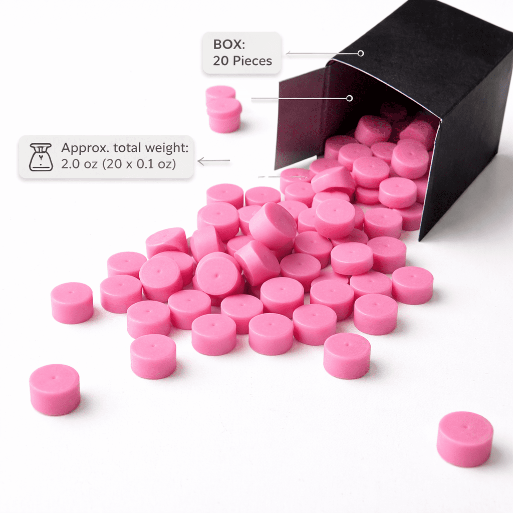 Lwbloom Pink Candle Color Dye Chips – 20 Piece Set, 2oz Highly Concentrated Wax Dye Tablets for Candle Making, Vibrant Long-Lasting Color for DIY Candles, Wax Melts & Crafts