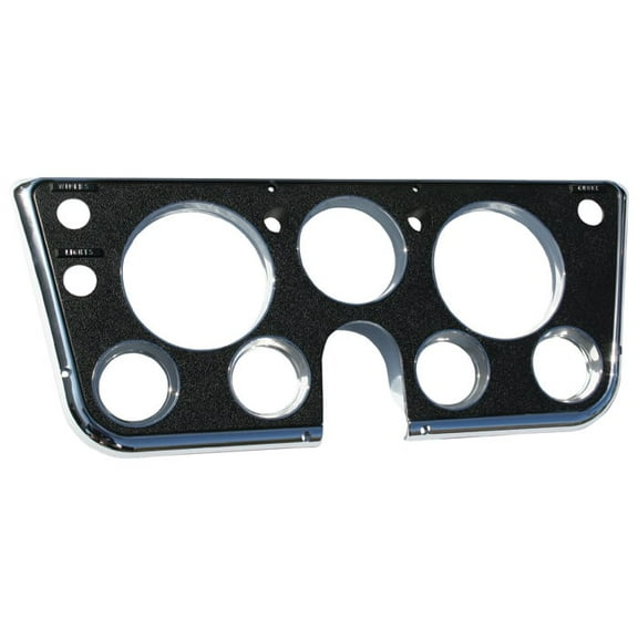 Brothers Trucks INST68B Instrument Bezel - 7 Hole - With Choke - Chrome/Black
