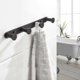 thumbnail image 1 of Practical Wall Hook With 4 Stainless Steel Hooks Coat Rack Hat Towel Rack Black Finish, 1 of 2