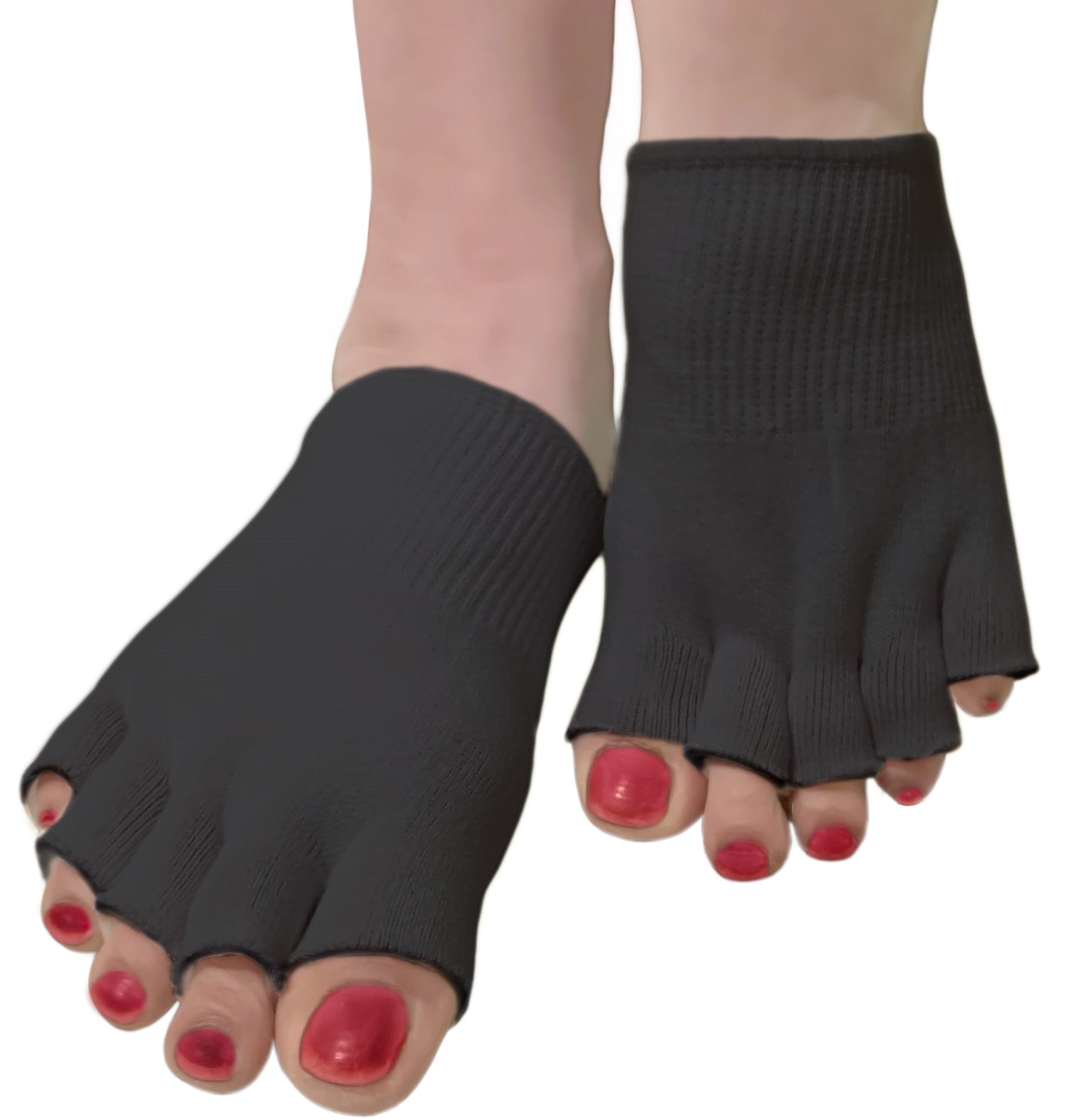 Gel Lined Open Toe Separator Compression Sock Toe Straightener 1 Pair