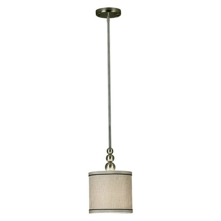 Kenroy Home Margot 1-Light Mini Pendant, Brushed Steel