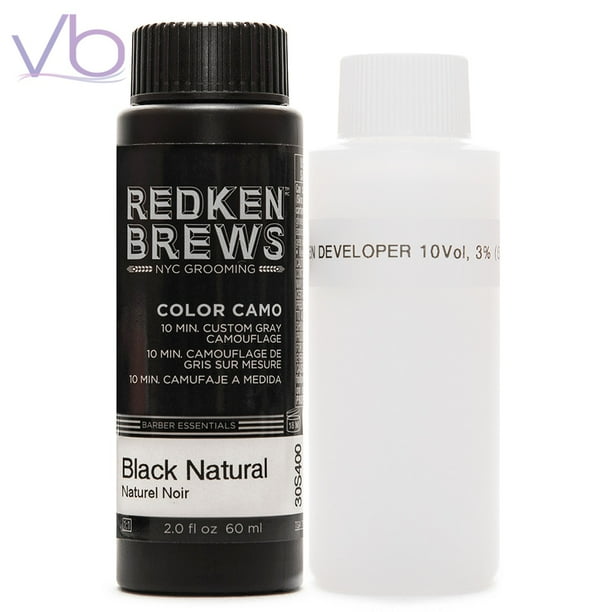 Redken Brews For Men 10 Minute Color Camo With Developer Black Natural 60ml Walmart Com Walmart Com