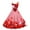 Pink, variant on LWavelet 2026 Valentine's Brunch Outfit Must-Have Dress, Spaghetti Strap Heart Print Fitted Waist Flared Sundress Watermelon Red M