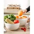 thumbnail image 4 of Cuencos grandes de cerámica esmaltados de rayas blancas para cocina, juego de 2 cuencos grandes para cocinar, palomitas de maíz, ensalada, sopa, hornear, masa de pan, 4 of 4