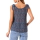 thumbnail image 3 of INSPIRAR CHIC Blusa Floral de Verano para Mujeres con Decoración de Lazo Casual Tops de Tirantes S Azul Oscuro-Paisley, 3 of 6