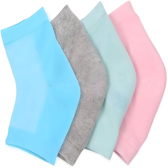 TELOLY Heel Socks for Dry Cracked Feet Moisturizing Sock 1 Pair Cotton Intensive Moisturizing Soften Dry Cracked Half Socks Cracked Heel Repair