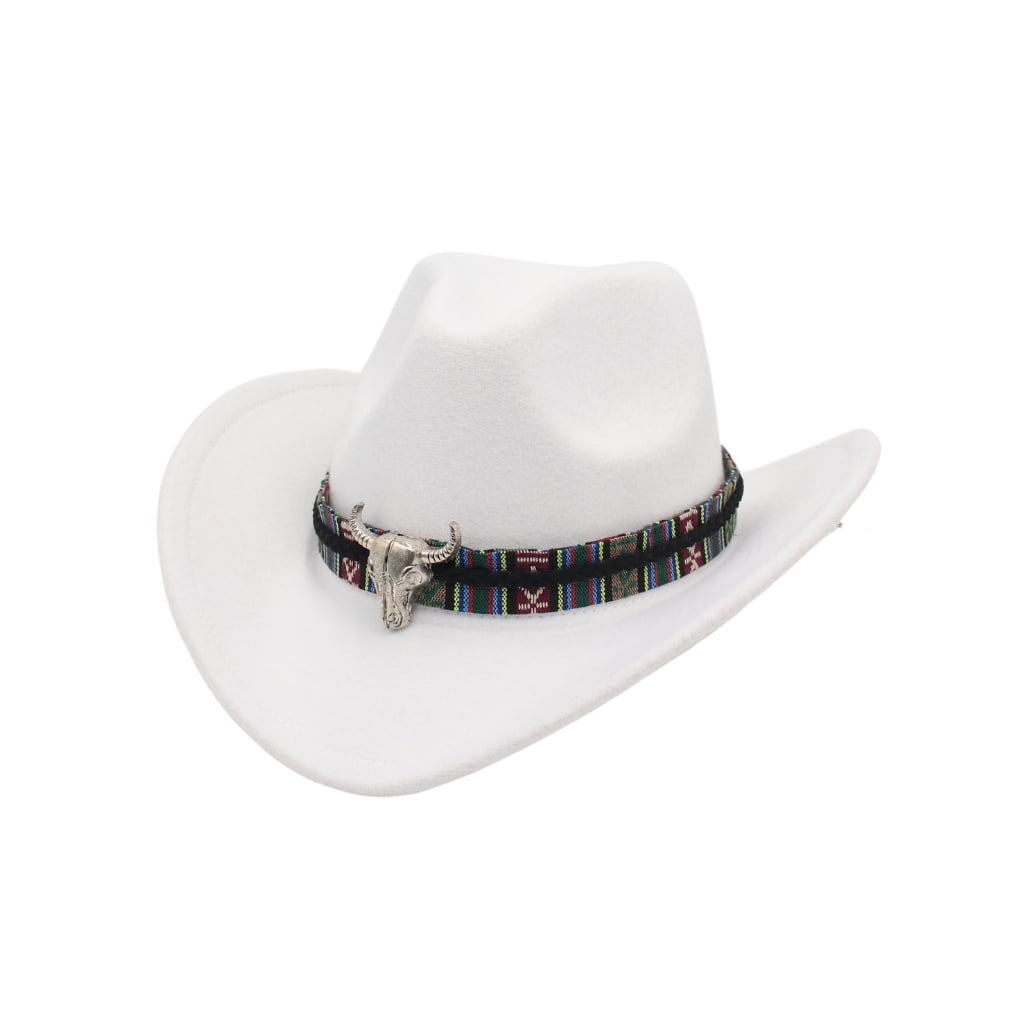 Women\'s Cowboy Hat with Metal Bull Hatband, Wide Brim Sun Protection Amazon.com: Straw Cowboy Hat Western Style Shapeable Wide  main image 3
