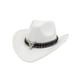thumbnail image 1 of Minnieouse Sombrero formal de estilo étnico único, transpirable y ligero, sombrero de vaquero occidental de cachemira Sombreros blanco, 1 of 6