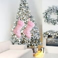 thumbnail image 2 of CuiLiyq 13.7 Inch Pink Christmas Stockings, Faux Fur Snowy Christmas Stockings, Hanging Stocking Candy Gift Bags, for Holiday Stairs Fireplace Home Decor (Pink), 2 of 5