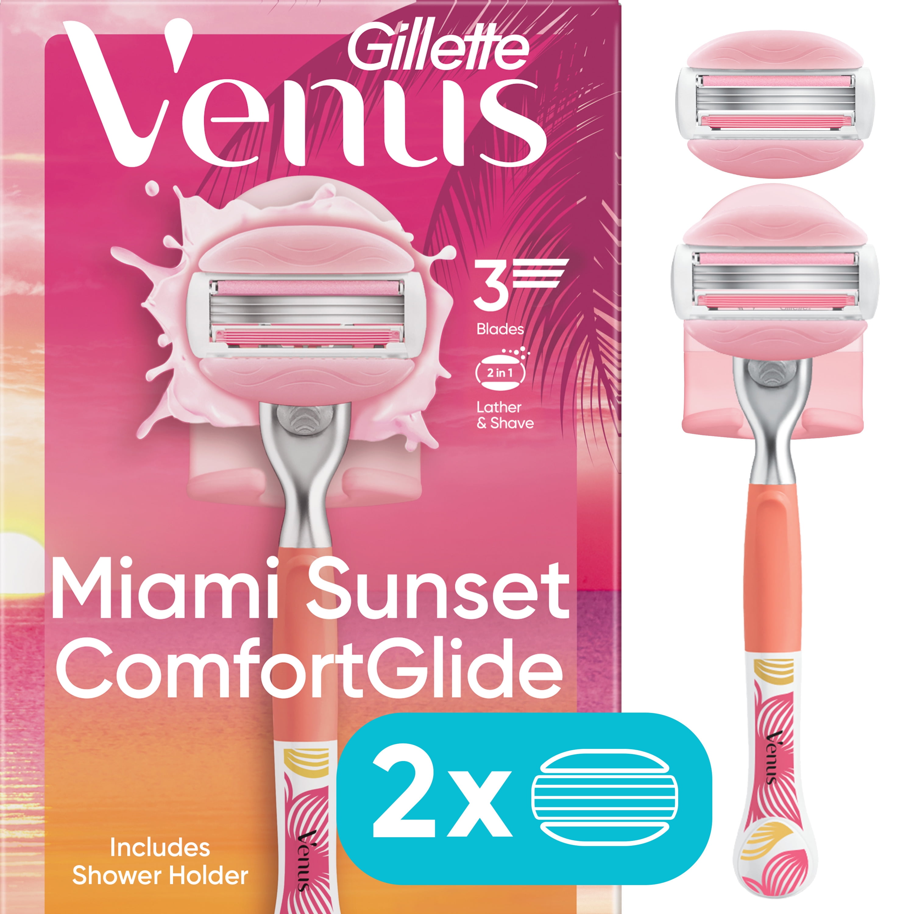 ［値下げしました］【RAJAS】 Venus Smile Venus Miami Sunrise Deluxe Smooth Sensitive Razor for Women