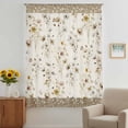 thumbnail image 3 of Vintage Spring Floral Sheer Curtains 108 Inches Extra Long, Farmhouse Botanical Rustic Light Filering Curtains, Privacy Drapes Simi Floor to Veiling Curtain for Living Room Bedroom Window Treatment, 3 of 9