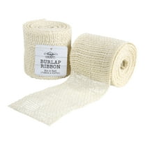 Love, Laugh, Craft Jute Burlap Roll Precut, Finished Edges, 3in W x 5 Yards, 740-33, White